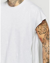 graues T-Shirt mit einem Rundhalsausschnitt von Asos