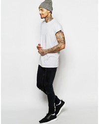 graues T-Shirt mit einem Rundhalsausschnitt von Asos