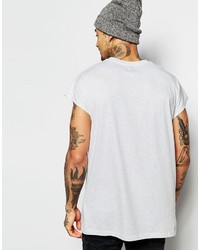 graues T-Shirt mit einem Rundhalsausschnitt von Asos