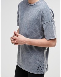 graues T-Shirt mit einem Rundhalsausschnitt von Asos