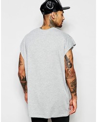 graues T-Shirt mit einem Rundhalsausschnitt von Asos