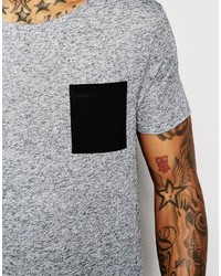 graues T-Shirt mit einem Rundhalsausschnitt von Asos