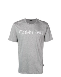 graues T-Shirt mit einem Rundhalsausschnitt von Calvin Klein Jeans Est. 1978