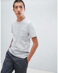 graues T-Shirt mit einem Rundhalsausschnitt von Calvin Klein Jeans