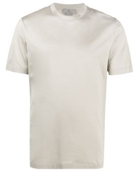 graues T-Shirt mit einem Rundhalsausschnitt von Canali