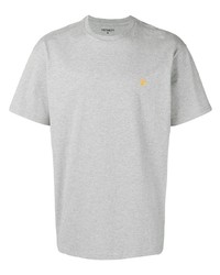 graues T-Shirt mit einem Rundhalsausschnitt von Carhartt WIP