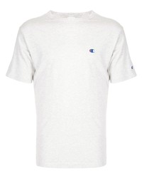 graues T-Shirt mit einem Rundhalsausschnitt von Champion