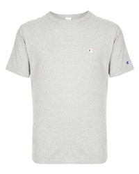 graues T-Shirt mit einem Rundhalsausschnitt von Champion