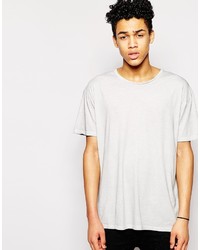 graues T-Shirt mit einem Rundhalsausschnitt von Cheap Monday