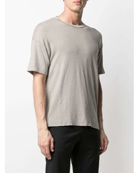 graues T-Shirt mit einem Rundhalsausschnitt von Ma'ry'ya
