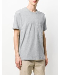 graues T-Shirt mit einem Rundhalsausschnitt von Cédric Charlier
