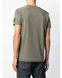 graues T-Shirt mit einem Rundhalsausschnitt von Belstaff