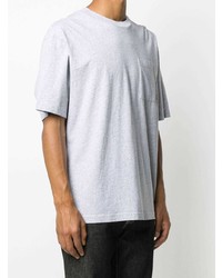 graues T-Shirt mit einem Rundhalsausschnitt von Acne Studios