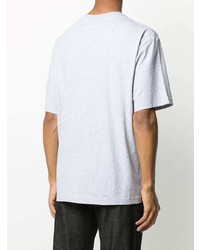 graues T-Shirt mit einem Rundhalsausschnitt von Acne Studios