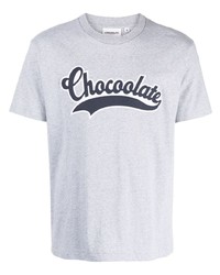 graues T-Shirt mit einem Rundhalsausschnitt von Chocoolate