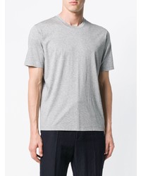 graues T-Shirt mit einem Rundhalsausschnitt von Jil Sander