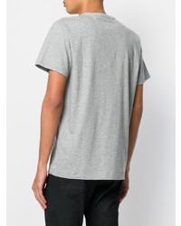 graues T-Shirt mit einem Rundhalsausschnitt von rag & bone