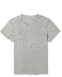 graues T-Shirt mit einem Rundhalsausschnitt von Club Monaco