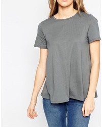 graues T-Shirt mit einem Rundhalsausschnitt von Asos