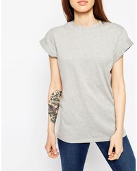 graues T-Shirt mit einem Rundhalsausschnitt von Asos