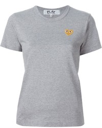 graues T-Shirt mit einem Rundhalsausschnitt von Comme des Garcons