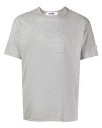graues T-Shirt mit einem Rundhalsausschnitt von Comme Des Garcons Play