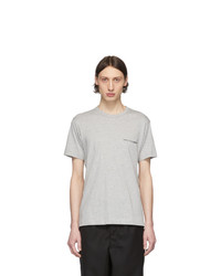 graues T-Shirt mit einem Rundhalsausschnitt von Comme Des Garcons SHIRT
