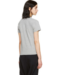 graues T-Shirt mit einem Rundhalsausschnitt von Comme des Garcons