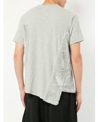 graues T-Shirt mit einem Rundhalsausschnitt von Comme Des Garcons Homme Plus