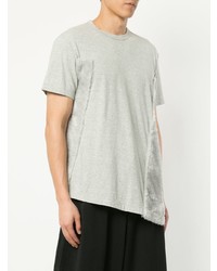 graues T-Shirt mit einem Rundhalsausschnitt von Comme Des Garcons Homme Plus