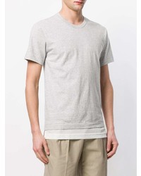 graues T-Shirt mit einem Rundhalsausschnitt von Comme Des Garcons Homme Plus