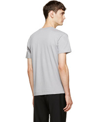 graues T-Shirt mit einem Rundhalsausschnitt von Comme des Garcons