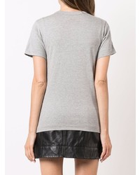 graues T-Shirt mit einem Rundhalsausschnitt von Comme Des Garcons Play