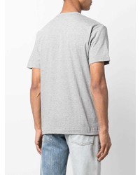 graues T-Shirt mit einem Rundhalsausschnitt von Comme Des Garcons Play