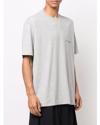 graues T-Shirt mit einem Rundhalsausschnitt von Comme Des Garcons SHIRT