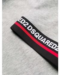 graues T-Shirt mit einem Rundhalsausschnitt von DSQUARED2