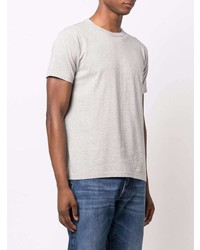 graues T-Shirt mit einem Rundhalsausschnitt von Fortela