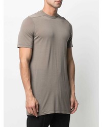 graues T-Shirt mit einem Rundhalsausschnitt von Rick Owens