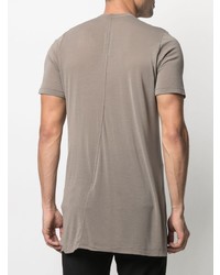 graues T-Shirt mit einem Rundhalsausschnitt von Rick Owens