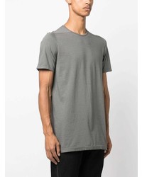 graues T-Shirt mit einem Rundhalsausschnitt von Rick Owens DRKSHDW