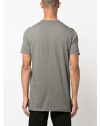 graues T-Shirt mit einem Rundhalsausschnitt von Rick Owens DRKSHDW