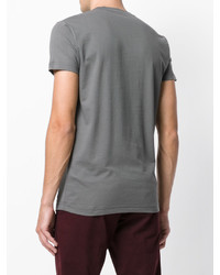 graues T-Shirt mit einem Rundhalsausschnitt von Tomas Maier