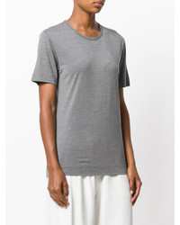 graues T-Shirt mit einem Rundhalsausschnitt von Joseph