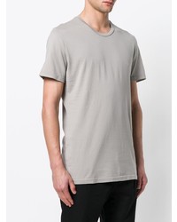 graues T-Shirt mit einem Rundhalsausschnitt von Low Brand