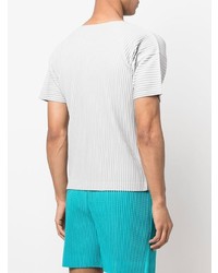 graues T-Shirt mit einem Rundhalsausschnitt von Issey Miyake