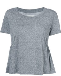 graues T-Shirt mit einem Rundhalsausschnitt von Current/Elliott