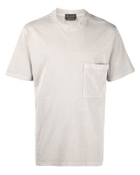 graues T-Shirt mit einem Rundhalsausschnitt von Dell'oglio