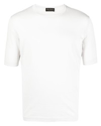 graues T-Shirt mit einem Rundhalsausschnitt von Dell'oglio