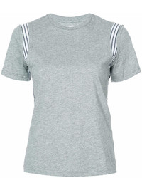 graues T-Shirt mit einem Rundhalsausschnitt von Derek Lam 10 Crosby
