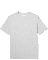 graues T-Shirt mit einem Rundhalsausschnitt von Derek Rose